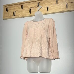 American Eagle Outfitters Blush Lace Blouse